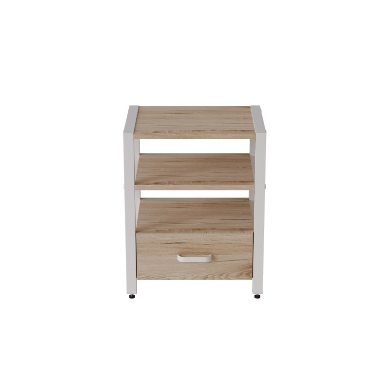 Тумба універсальна Ferrum-decor Вів'єн 1/1 50x41x40 білий ДСП Дуб Сан-Марино 16мм (FRD-104146)