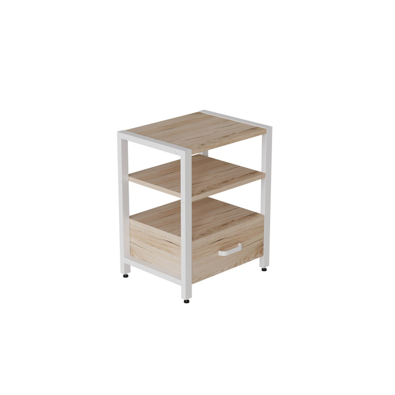 Тумба універсальна Ferrum-decor Вів'єн 1/1 50x41x40 білий ДСП Дуб Сан-Марино 16мм (FRD-104146)
