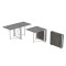 Стол-книжка трансформер Орион 2 Ferrum-decor 750x1520x730 Белый металл ДСП Бетон 16 мм (FRD-104596)