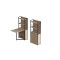 Стол книжка с этажеркой Практик 2 Ferrum-decor 1555x640x990 Черный металл ДСП Дуб Сан-Марино 16 мм (FRD-104626)