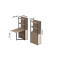 Стол книжка с этажеркой Практик 2 Ferrum-decor 1555x640x990 Черный металл ДСП Дуб Сан-Марино 16 мм (FRD-104626)