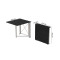 Стол-книжка трансформер Орион 1 Ferrum-decor 750x810x730 Белый металл ДСП Сосна Кембра 16 мм (FRD-104606)
