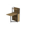 Стол книжка с этажеркой Практик 1 Ferrum-decor 1200x640x990 Черный металл ДСП Дуб Артизан 16 мм (FRD-104616)