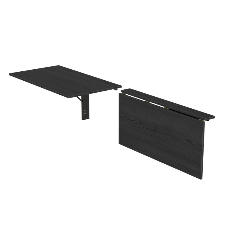 Обеденный стол-трансформер Ника настенный Ferrum-decor 420x900x500 Черный металл ДСП Сосна Кембра 16 мм (FRD-105166)