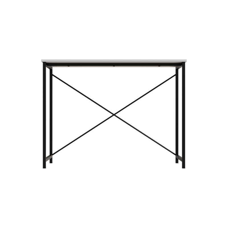 Стіл письмовий Line Лайт Ferrum-decor 750x1000x500 Чорний метал ДСП Біле 16 мм (FRD-104836)
