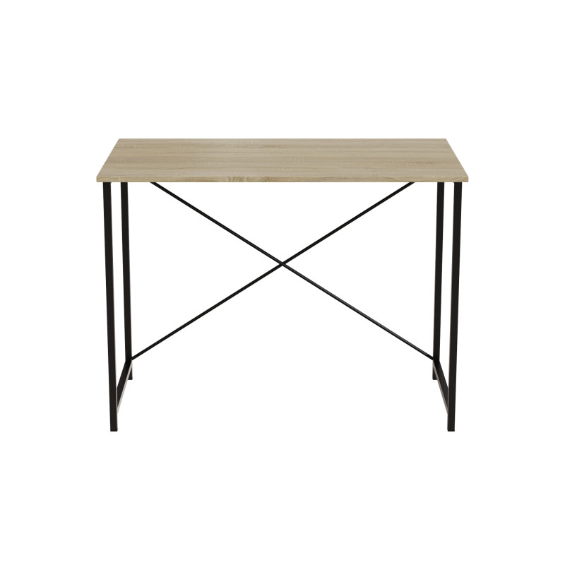 Стіл письмовий Line Лайт Ferrum-decor 750x1000x600 Чорний метал ДСП Дуб Сонома 16 мм (FRD-104846)