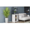 Стол-тумба трансформер Смарт 3/2 с этажеркой Ferrum-decor 1430x1450x600 Черный металл ДСП Белое 16 мм (FRD-105116)