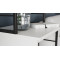 Стол-тумба трансформер Смарт 3/2 с этажеркой Ferrum-decor 1430x1450x600 Черный металл ДСП Белое 16 мм (FRD-105116)