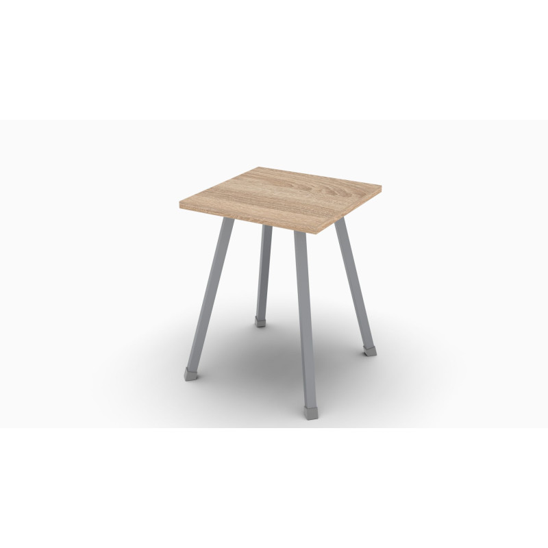 Кухонний табурет Ferrum-decor 430x320x320 Сірий метал ДСП Дуб Сонома 16 мм (FRD-104646)