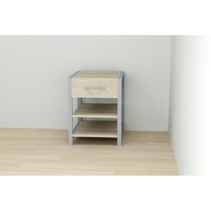 Тумба універсальна Ferrum-decor Вів'єн 1/2 50x41x40 сірий ДСП Дуб Сонома 16мм (FRD-104136)