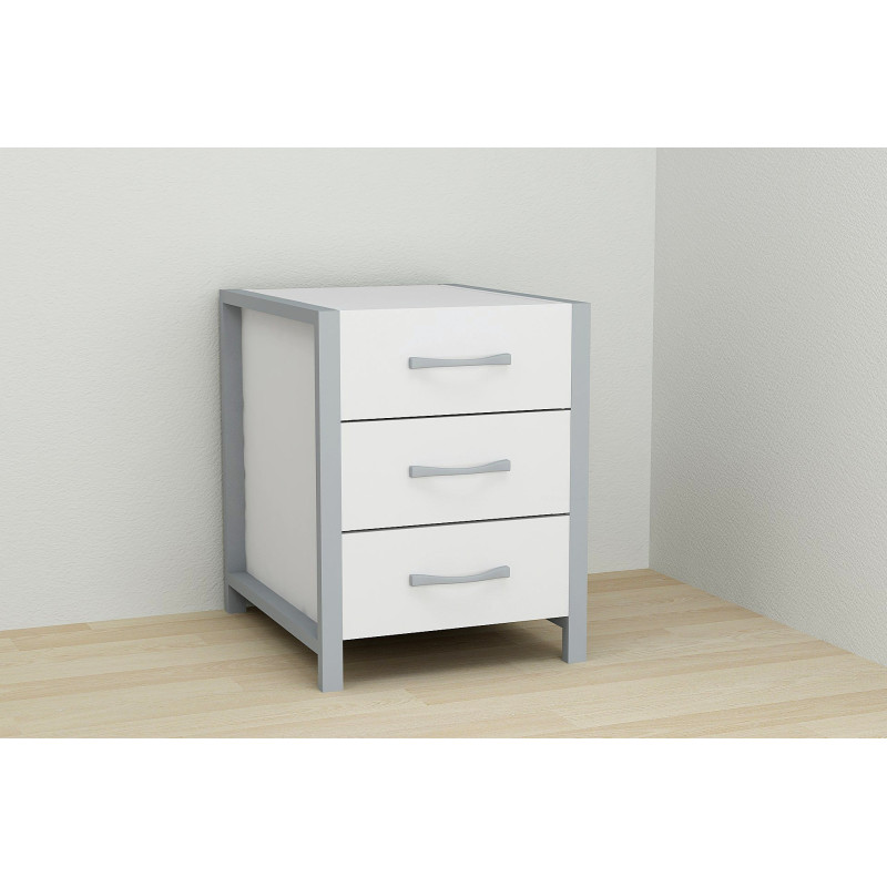 Тумба універсальна Ferrum-decor Вів'єн 3 50x41x40 сірий ДСП Біле 16мм (FRD-104196)