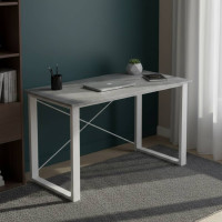 Письмовий стіл Ferrum-decor Драйв 750x1000x600 Білий метал ДСП Бетон 32 мм (FRD-103316)