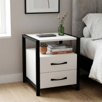 Тумба универсальная Ferrum-decor Вивьен 2/2 50x41x40 черный ДСП Белое 16мм (FRD-104156)