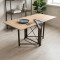 Стол-книга трансформер Орион 2 Ferrum-decor 750x1520x730 Черный металл ДСП Дуб Сонома 16 мм (FRD-104586)