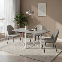 Стіл-книга трансформер Оріон 2 Ferrum-decor 750x1520x730 Білий метал ДСП Бетон 16 мм (FRD-104596)