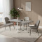 Стол-книжка трансформер Орион 2 Ferrum-decor 750x1520x730 Белый металл ДСП Бетон 16 мм (FRD-104596)