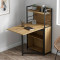 Стол книжка с этажеркой Практик 1 Ferrum-decor 1200x640x990 Черный металл ДСП Дуб Артизан 16 мм (FRD-104616)