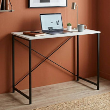 Стіл письмовий Line Лайт Ferrum-decor 750x1000x500 Чорний метал ДСП Біле 16 мм (FRD-104836)