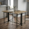Стол-книжка трансформер Орион 3 Ferrum-decor 750x1150x880 Черный металл ДСП Дуб Артизан 16 мм (FRD-105086)