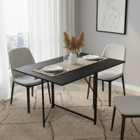 Стол трансформер книжка Вуди Ferrum-decor 75x130x90 Черный металл ДСП Сосна Кембра 16 мм (FRD-106744)