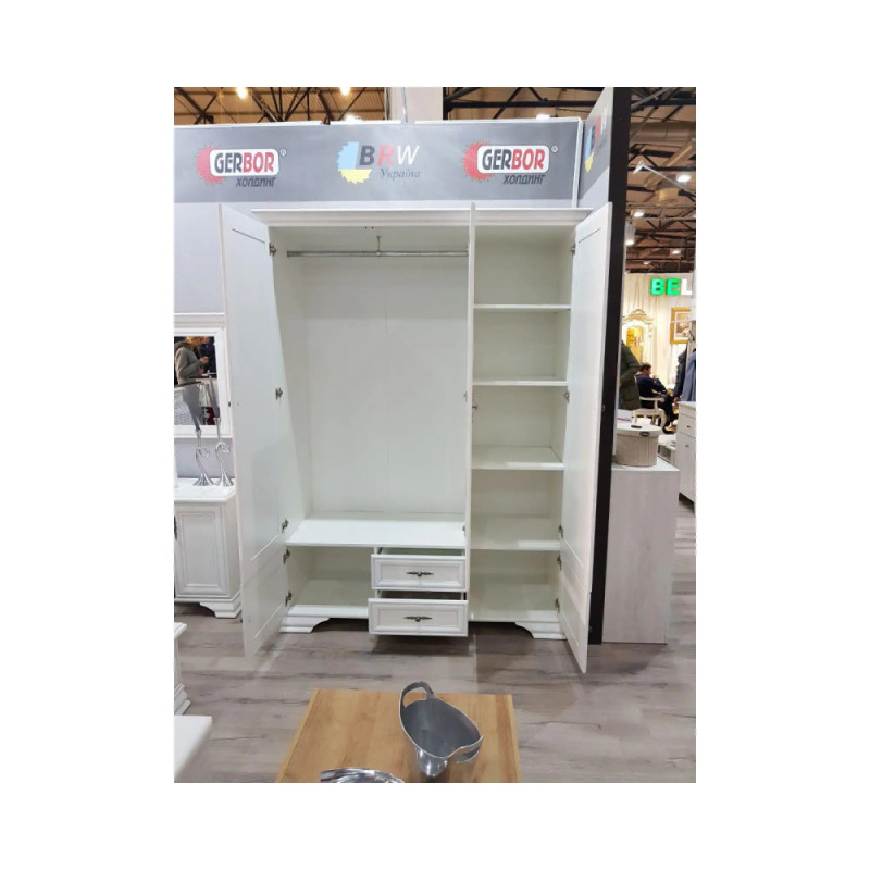 Шафа розпашна з дзеркалом ВМК (БРВ) Кентукі SZF5D2S Білий альпійський (BRW-1768)