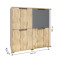 Тумба чотирьохдверна LION Краш 82x43x86 см Кашемір/Німфея альба (білий) (LION-041768)