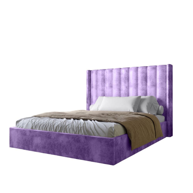 Двуспальная кровать с подъемным механизмом LION Нино 160x200 см SILK 303 (Серый) (LION-045060)