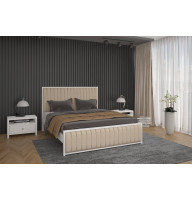 Двуспальная кровать Mebigrand Вена Белый/Аляска 23 180х190 см (MBG-1302)