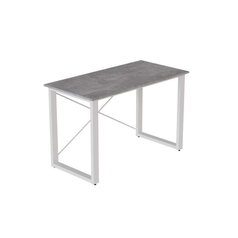 Письмовий стіл Ferrum-decor Драйв 750x1000x600 Білий метал ДСП Бетон 16 мм (FRD-103107)