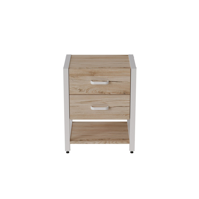 Тумба універсальна Ferrum-decor Вів'єн 2/1 50x41x40 білий ДСП Дуб Сан-Марино 16мм (FRD-104177)