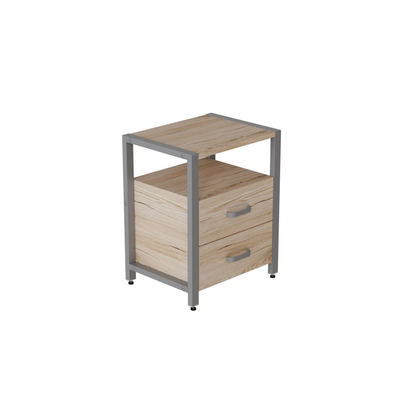 Тумба універсальна Ferrum-decor Вів'єн 2/2 50x41x40 сірий ДСП Дуб Сан-Марино 16мм (FRD-104167)