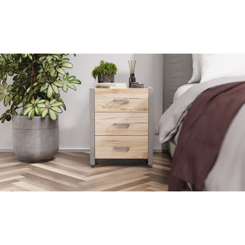 Тумба універсальна Ferrum-decor Вів'єн 3 50x41x40 сірий ДСП Дуб Сан-Марино 16мм (FRD-104197)