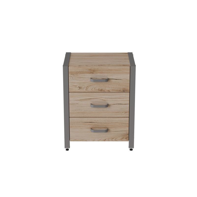 Тумба універсальна Ferrum-decor Вів'єн 3 50x41x40 сірий ДСП Дуб Сан-Марино 16мм (FRD-104197)