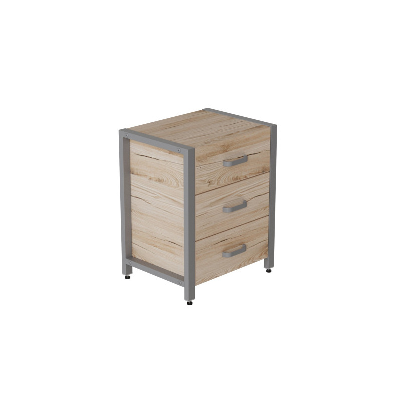 Тумба універсальна Ferrum-decor Вів'єн 3 50x41x40 сірий ДСП Дуб Сан-Марино 16мм (FRD-104197)