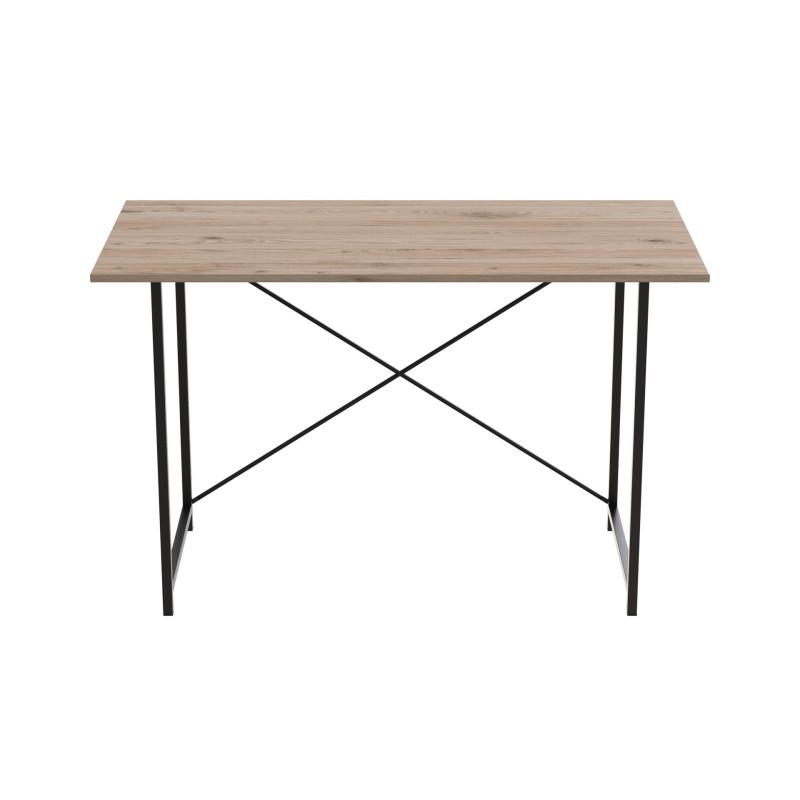 Стіл письмовий Line Лайт Ferrum-decor 750x1000x500 Чорний метал ДСП Дуб Сан-Марино 16 мм (FRD-104837)