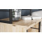 Стіл-тумба трансформер Смарт 3/2 з етажеркою Ferrum-decor 1430x1450x600 Чорний метал ДСП Дуб Сан-Марино 16 мм (FRD-105117)