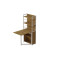 Стол книжка с этажеркой Практик 2 Ferrum-decor 1555x640x990 Белый металл ДСП Дуб Артизан 16 мм (FRD-104637)