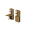 Стол книжка с этажеркой Практик 2 Ferrum-decor 1555x640x990 Белый металл ДСП Дуб Артизан 16 мм (FRD-104637)