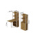 Стол книжка с этажеркой Практик 2 Ferrum-decor 1555x640x990 Белый металл ДСП Дуб Артизан 16 мм (FRD-104637)