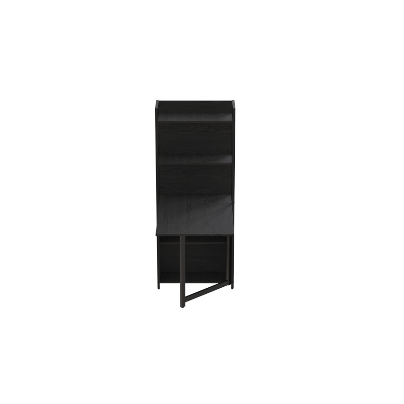 Стол книжка с этажеркой Практик 2 Ferrum-decor 1555x640x990 Черный металл ДСП Сосна Кембра 16 мм (FRD-104627)