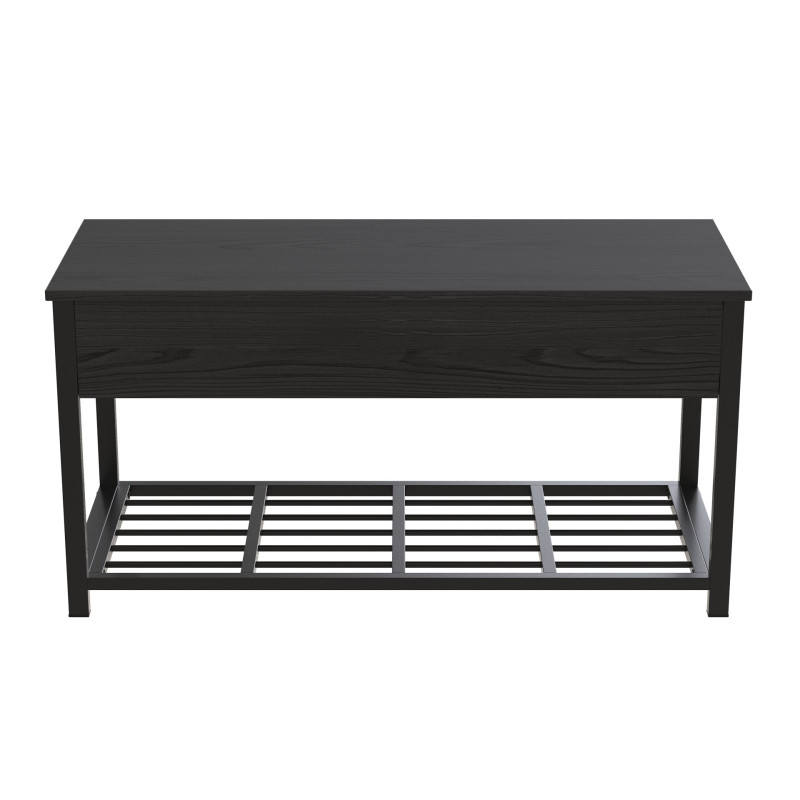 Банкетка с ящиком Ferrum-decor Дрейк 1 550x1000x400 металл Черный ДСП Сосна Кембра 16 мм (FRD-103047)
