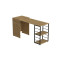 Стол-тумба трансформер Смарт 2/2 Ferrum-decor 750x1450x600 Черный металл ДСП Дуб Артизан 16 мм (FRD-105107)