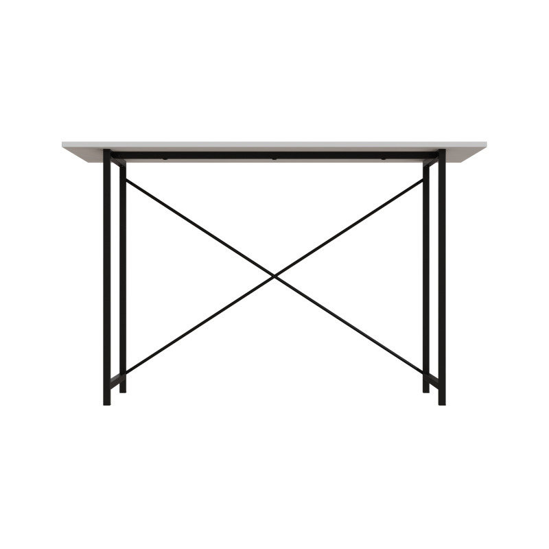 Стіл письмовий Line Лайт Ferrum-decor 750x1200x600 Чорний метал ДСП Біле 16 мм (FRD-104857)
