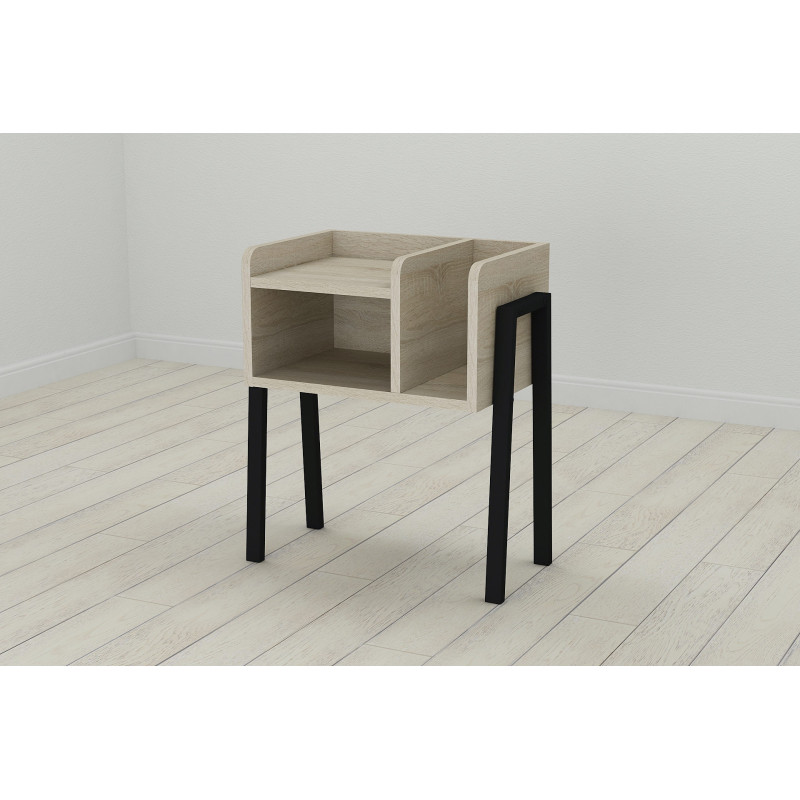 Тумба модульна Ferrum-decor Амелі 540x450x320 метал Чорний ДСП Сонома 16 мм (FRD-103007)