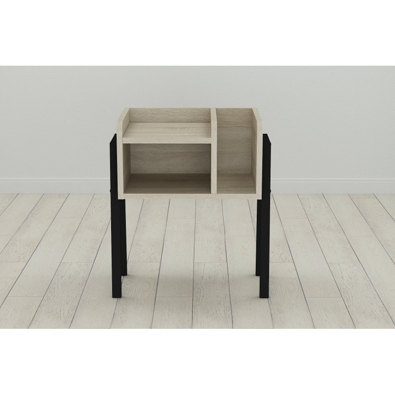 Тумба модульна Ferrum-decor Амелі 540x450x320 метал Чорний ДСП Сонома 16 мм (FRD-103007)