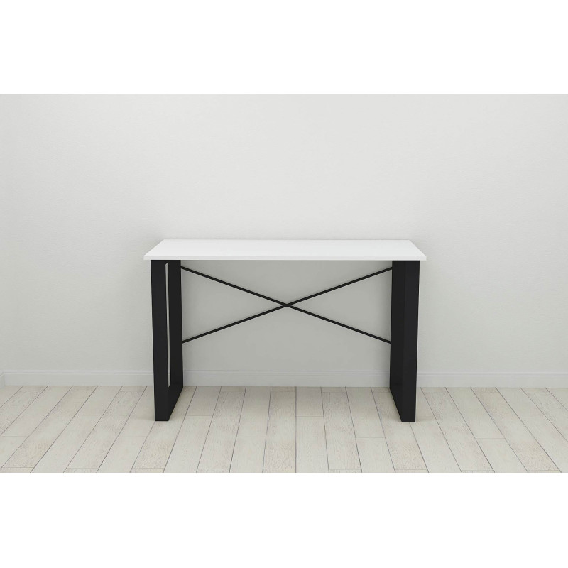 Письмовий стіл Ferrum-decor Драйв 750x1000x600 Чорний метал ДСП Біле 16 мм (FRD-103087)
