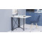 Стол-книжка трансформер Орион 1 Ferrum-decor 750x810x730 Черный металл ДСП Белое 16 мм (FRD-104597)
