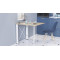 Стол-книжка трансформер Орион 1 Ferrum-decor 750x810x730 Белый металл ДСП Дуб Сонома 16 мм (FRD-104607)