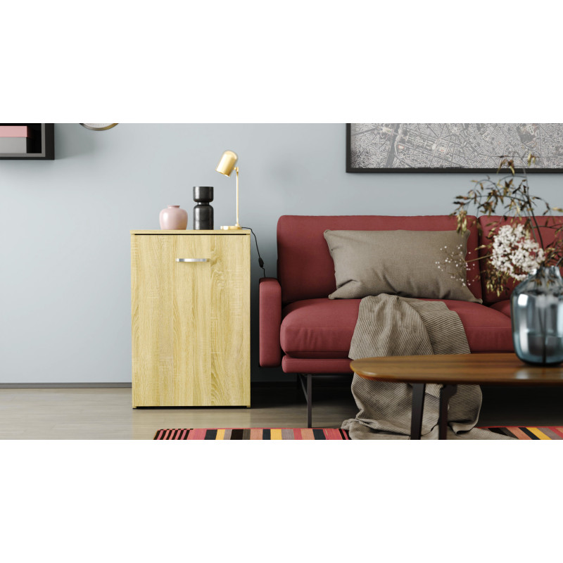 Стіл-тумба трансформер Смарт 1/2 Ferrum-decor 750x1450x600 ДСП Дуб Сонома 16 мм (FRD-105077)