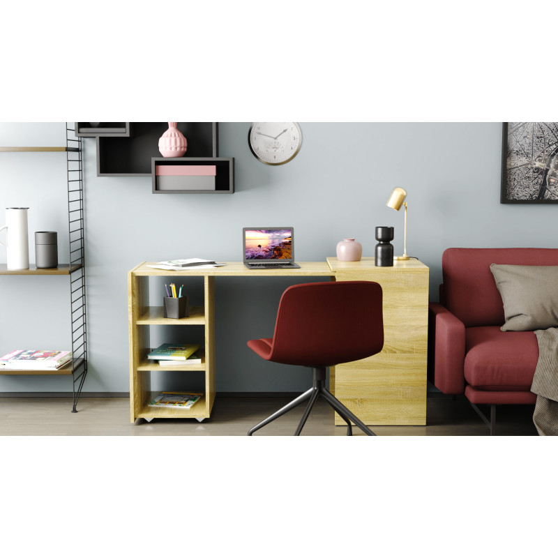 Стіл-тумба трансформер Смарт 1/2 Ferrum-decor 750x1450x600 ДСП Дуб Сонома 16 мм (FRD-105077)